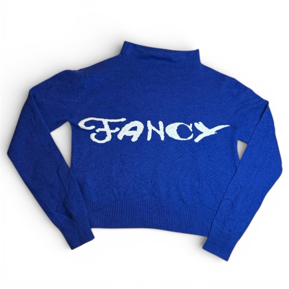 Pinko Royal Blue Wool Blend Knit Sweater “Fancy” sz S
